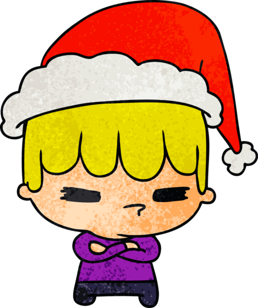 Bir insan tarafından çizilmiş Kawai çocuğunun el çizimi karikatürü.