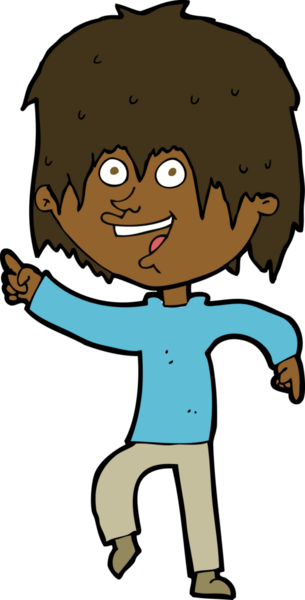 Bir insan tarafından çizilmiş mutlu çocuk çizgi filmi.