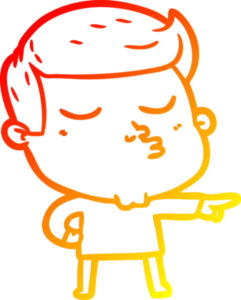 Bir insan tarafından çizilen çizgi film modelinin sıcak çizgi çizimi.