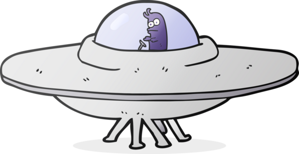 Bir insan tarafından çizilmiş serbest çizim uçan daire.