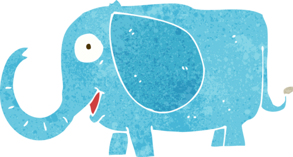 Bir insan tarafından çizilmiş bebek fil.