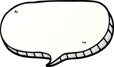 Bir insan tarafından çizilmiş vektör gradyan çizim karikatürü konuşma balonu