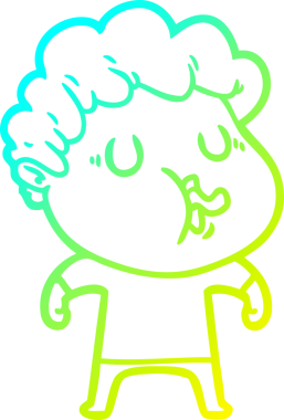 Bir insan tarafından çizilmiş bir çizgi film karakterinin çizimi.