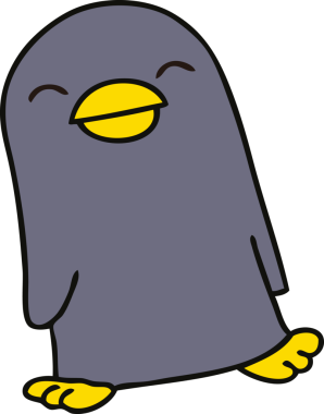 Bir insan tarafından çizilmiş garip bir penguen çizimi.