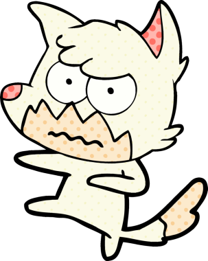 Bir insan tarafından çizilmiş bir tilki.