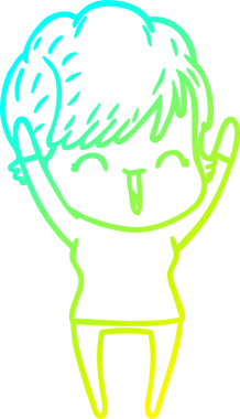 Bir insan tarafından çizilmiş gülen bir karikatür çizimi.