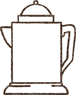 Bir insan tarafından çizilen Kahve Kazanı Kömürü