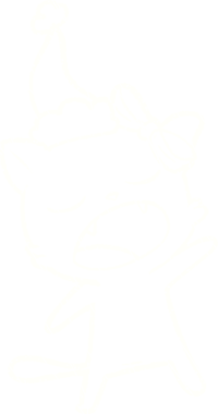 Bir insan tarafından çizilen Şarkı Söyleyen Kedi Tebeşiri