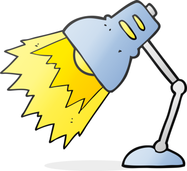 Bir insan tarafından çizilmiş serbest çizilmiş karikatür lambası.