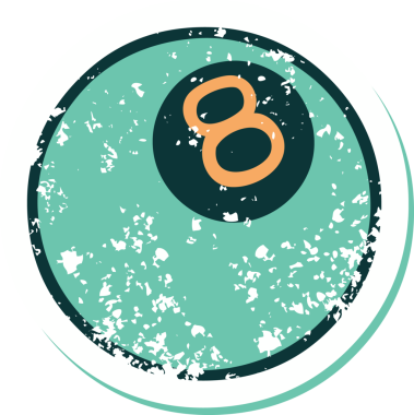 Bir insan tarafından çizilmiş 8 topun sembolik depresif dövme şekli