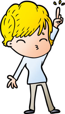 Bir insan tarafından çizilmiş bir çizgi film kadını.