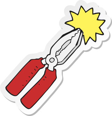 Bir insan tarafından çizilmiş kerpeten çıkartması.