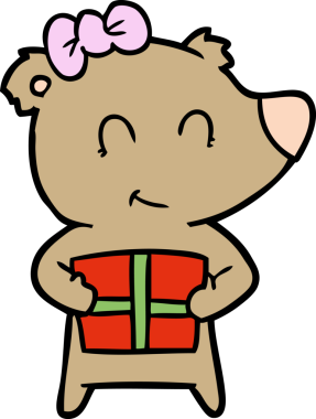 Bir insan tarafından çizilmiş ayı karikatürü çizicisi