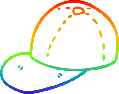 Bir insan tarafından çizilmiş bir beyzbol şapkasının çizimi.