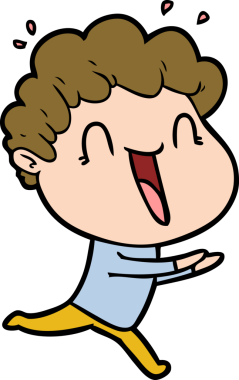 Bir insan tarafından çizilmiş mutlu bir adam.