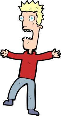 Bir insan tarafından çizilmiş karikatür.