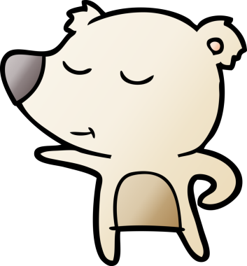 Bir insan tarafından çizilmiş mutlu çizgi film ayısı.