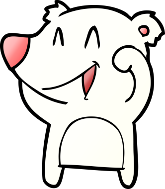 Bir insan tarafından çizilmiş kutup ayısı karikatürü