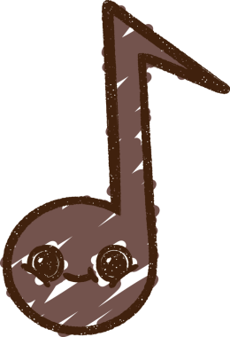 Bir insan tarafından çizilen Müzik Notu Tebeşiri