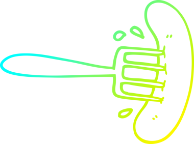 Bir insan tarafından çizilmiş bir sosislinin soğuk gradyan çizimi