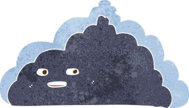 bir insan tarafından çizilmiş karikatür bulutu