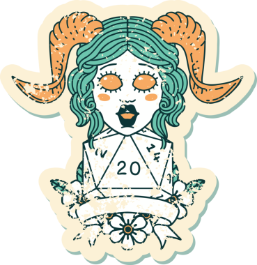 Retro Dövme Biçimi Bir insan tarafından çizilmiş doğal yirmi zar atışıyla düzenleme