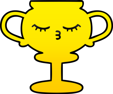 Bir insan tarafından çizilmiş bir kupanın gölgelenmiş karikatürü