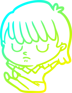 Bir insan tarafından çizilmiş bir karikatür kadın çizimi.