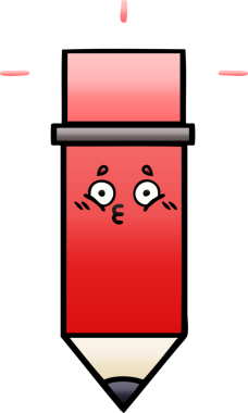 Bir insan tarafından çizilmiş bir kalemin gölgelenmiş karikatürü