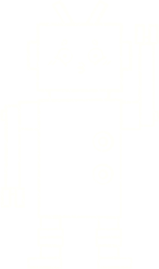 Bir insan tarafından çizilen robot tebeşiri.