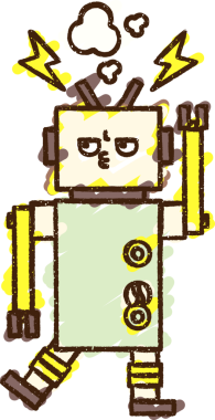 Bir insan tarafından çizilen Dans Eden Robot Tebeşiri