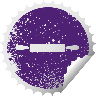 Bir insan tarafından çizilmiş yuvarlak kabuk soyan merdanenin sembolü.