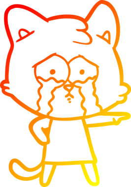 Bir insan tarafından çizilmiş, ağlayan bir karikatür çizimi.