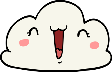 bir insan tarafından çizilmiş karikatür bulutu