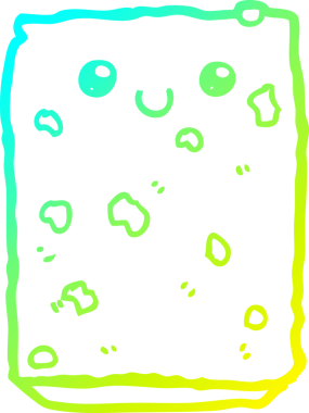 Bir insan tarafından çizilmiş bir çizgi film bisküvisi.