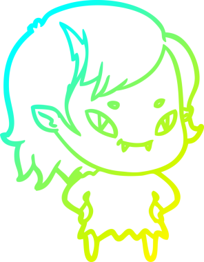 Bir insan tarafından çizilmiş soğuk gradyan çizgi çizimi.