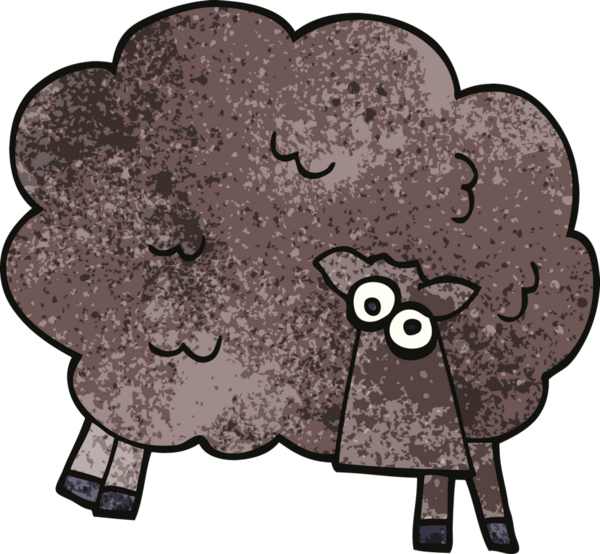 Bir insan tarafından çizilmiş kara koyun.