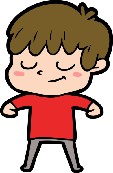 Bir insan tarafından çizilmiş mutlu çocuk çizgi filmi.