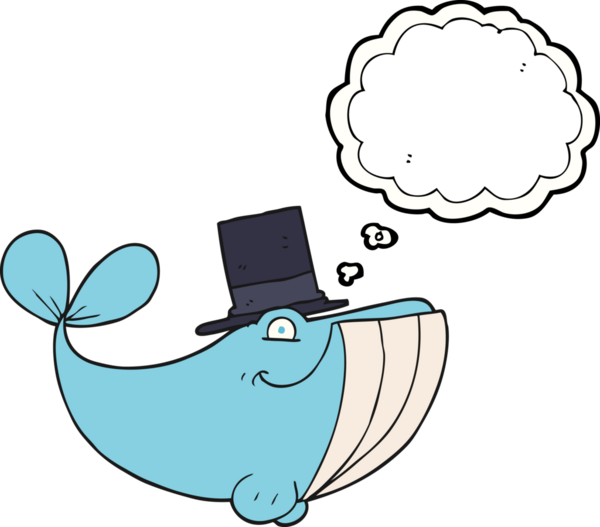 Bir insan tarafından çizilmiş silindir şapkalı balina.