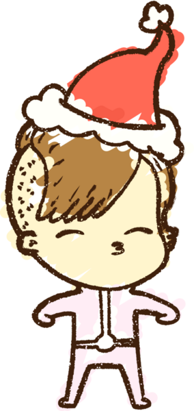 Bir insan tarafından çizilen Noel Kadın Tebeşiri