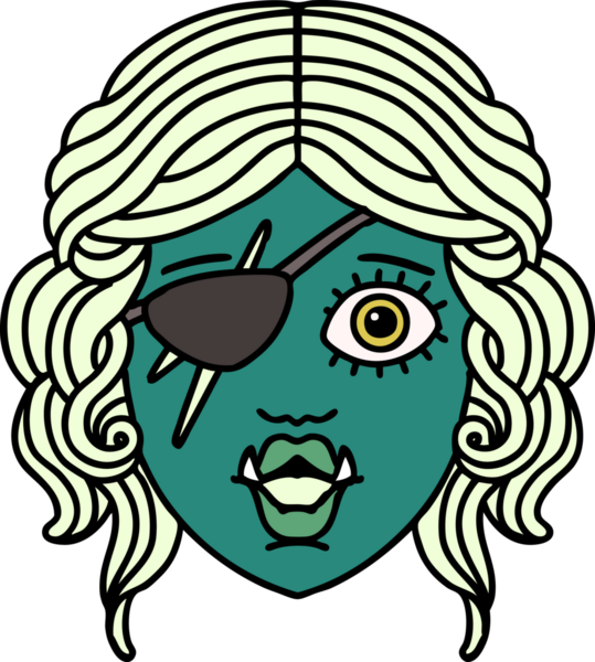 Retro Dövme Biçimli Ork karakteri bir insan tarafından çizilmiş