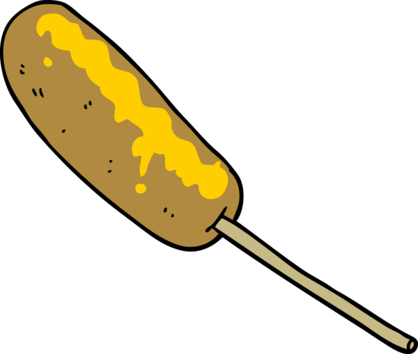 Bir insan tarafından çizilmiş çubukta sosisli sandviç.