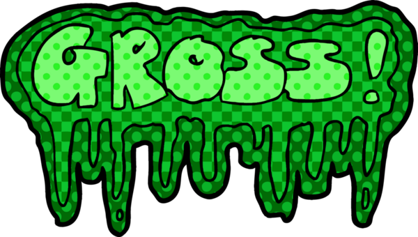 Bir insan tarafından çizilmiş iğrenç çizgi film sembolü.