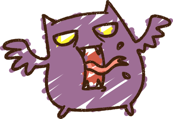 Bir insan tarafından çizilmiş ürkütücü Yarasa Tebeşiri