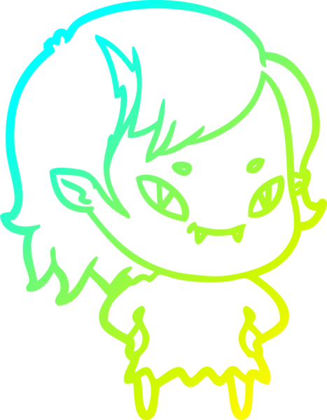 Bir insan tarafından çizilmiş soğuk gradyan çizgi çizimi.