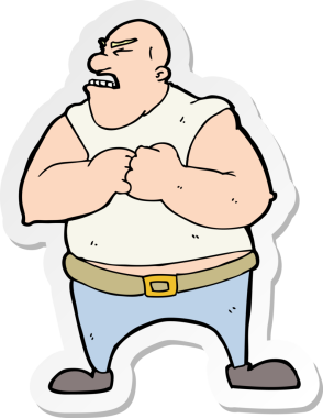 Bir insan tarafından çizilmiş vahşi bir adamın çıkartması.