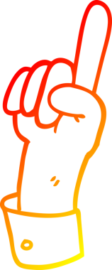 Bir insan tarafından çizilmiş bir çizgi filmin sıcak gradyan çizimi