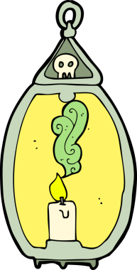 Bir insan tarafından çizilmiş garip bir fener.