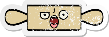 Bir insanın çizdiği yuvarlak bir karikatür iğnesinin sıkıntılı çıkartması.