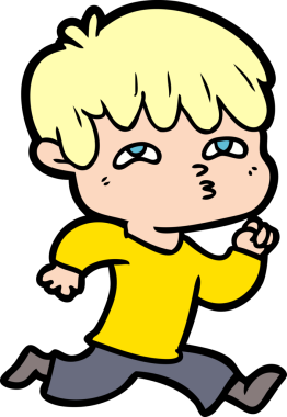 Bir insan tarafından çizilmiş karikatür adamı.